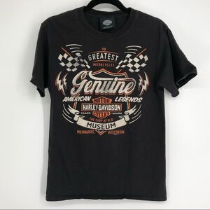 HARLEY-DAVIDSON‎ Museum Milwaukee Wisconsin Short Sleeve Graphic Tee Small